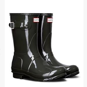 Glossy black hunter boots NIB